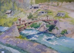 Yol Bridge, Manali, Kashmir & Himachal, Painting by M. K. Kelkar, Watercolour on Paper, 22 X 30